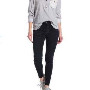 Blue Black Free People Ivy Mid Rise Released Hem Skinny Jeans